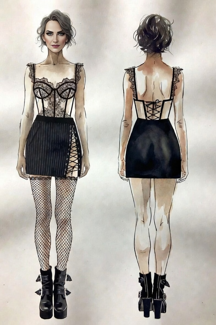 AI Generated Illustration Of Outfit Concept
